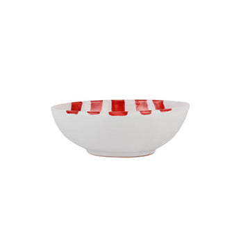 Vietri Amalfitana Stripe Cereal Bowl - Red
